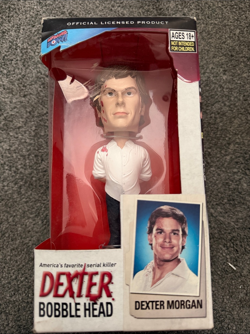 Showtime Collection Dexter Morgan White Shirt Black Pants Bobble Head